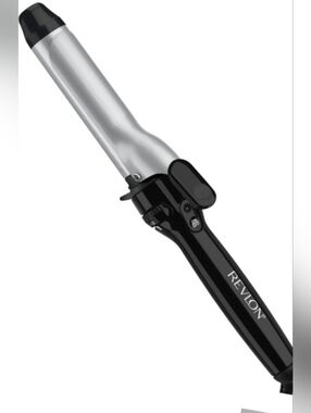 Revlon Ceramic Curling Iron – 1" Barrel, Dual Heat, Black & Silver